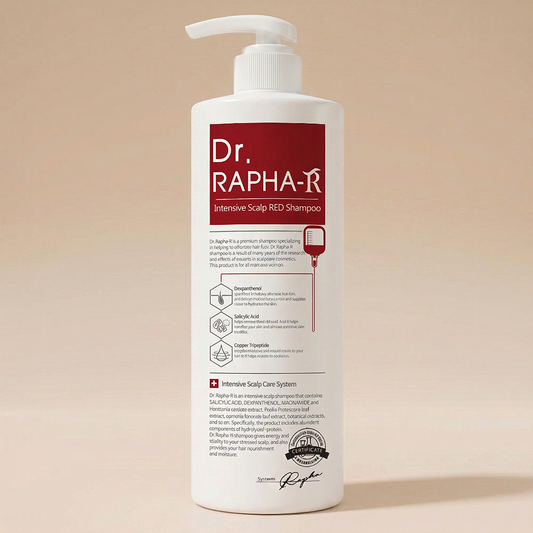 Dầu gội giảm rụng tóc Dr.RAPHA-R Shampoo 1000ml – Làm sạch & phục hồi da đầu